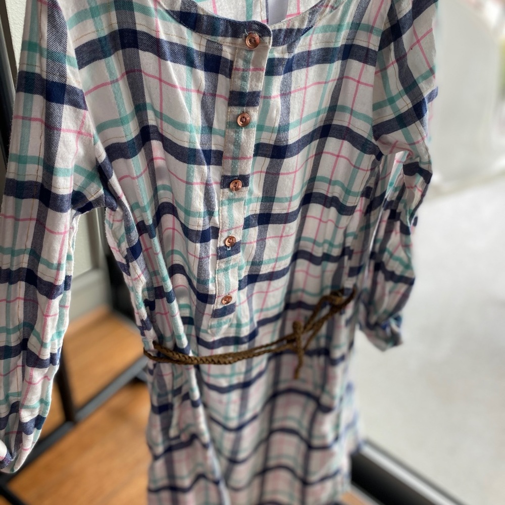 Flannel button up dress or shirt